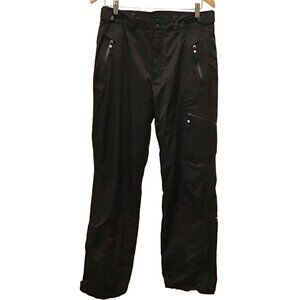 FERA 32R Men’s Ski Snow Pants Black Thermolite Pockets Zip Fly 2-Snap Logo